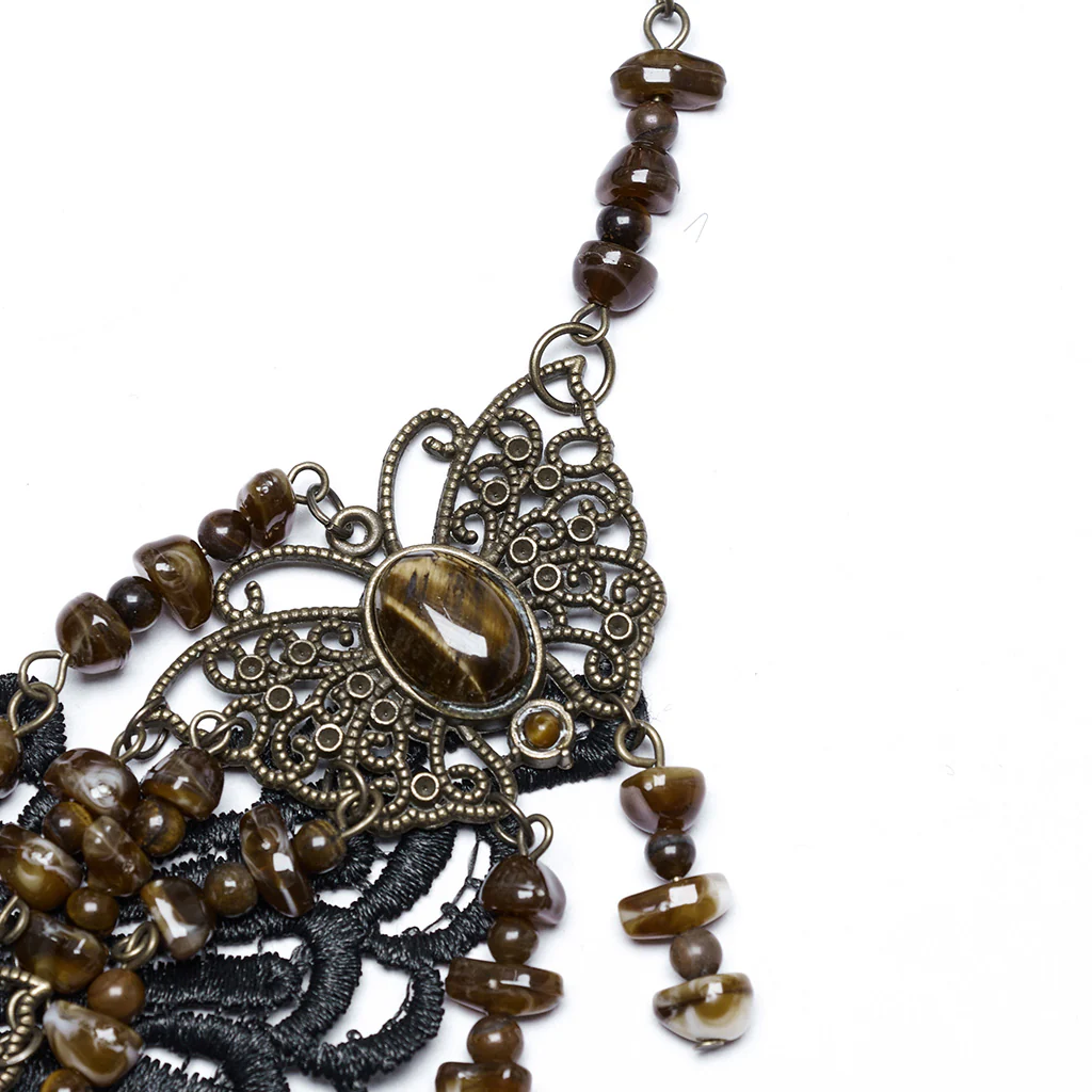 WS-778LHF Gothic Accessories Victorian Choker Steampunk Statement Necklace - Image 10