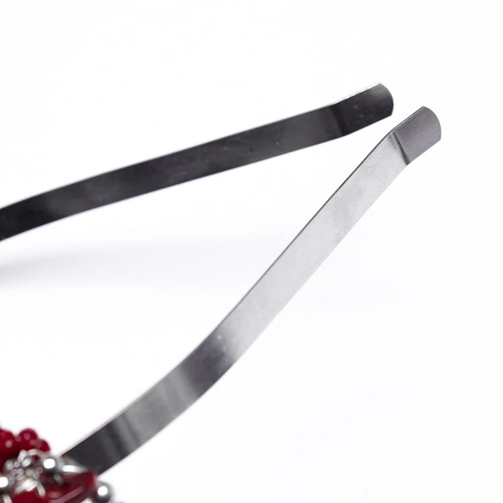 WS-784FSF Gothic Accessories: Elegant Black Crown with Chains and Jewel Headpiece Gothic Accessories Black Beaded Crown with Dramatic Choker Set - Image 50