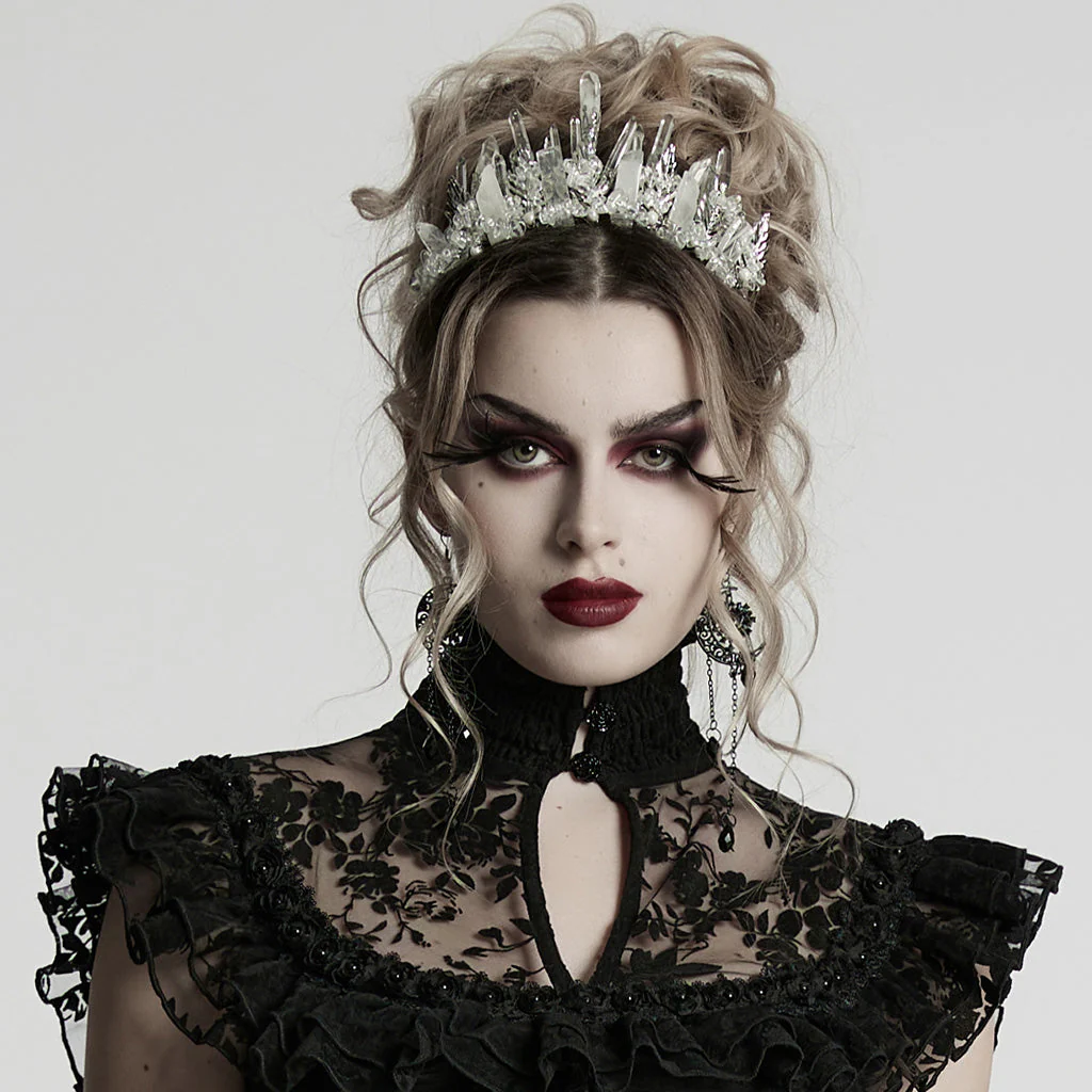 WS-785FSF Gothic Accessories Crystal Crown Luxurious Fantasy Headpiece - Image 21
