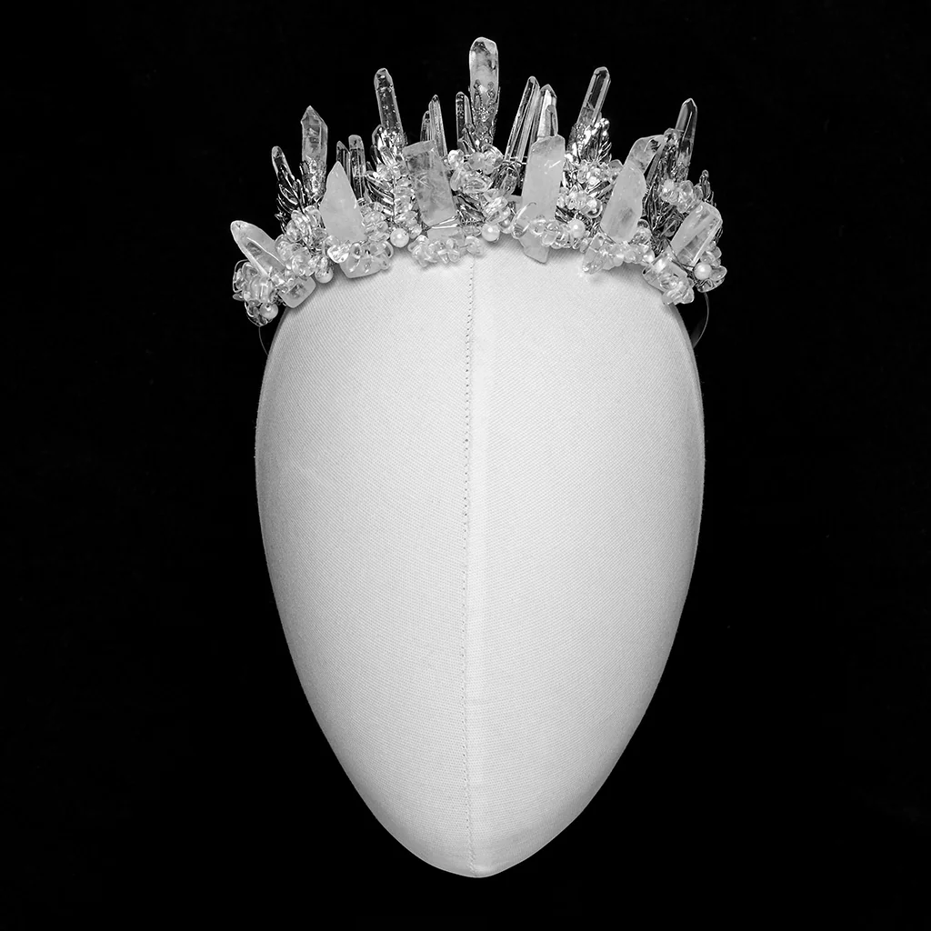 WS-785FSF Gothic Accessories Crystal Crown Luxurious Fantasy Headpiece - Image 5