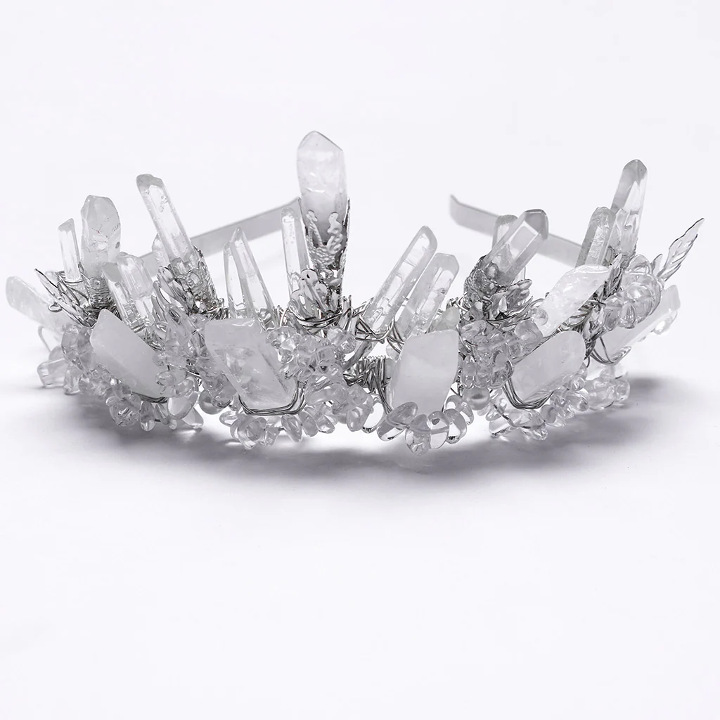 WS-785FSF Gothic Accessories Crystal Crown Luxurious Fantasy Headpiece - Image 6