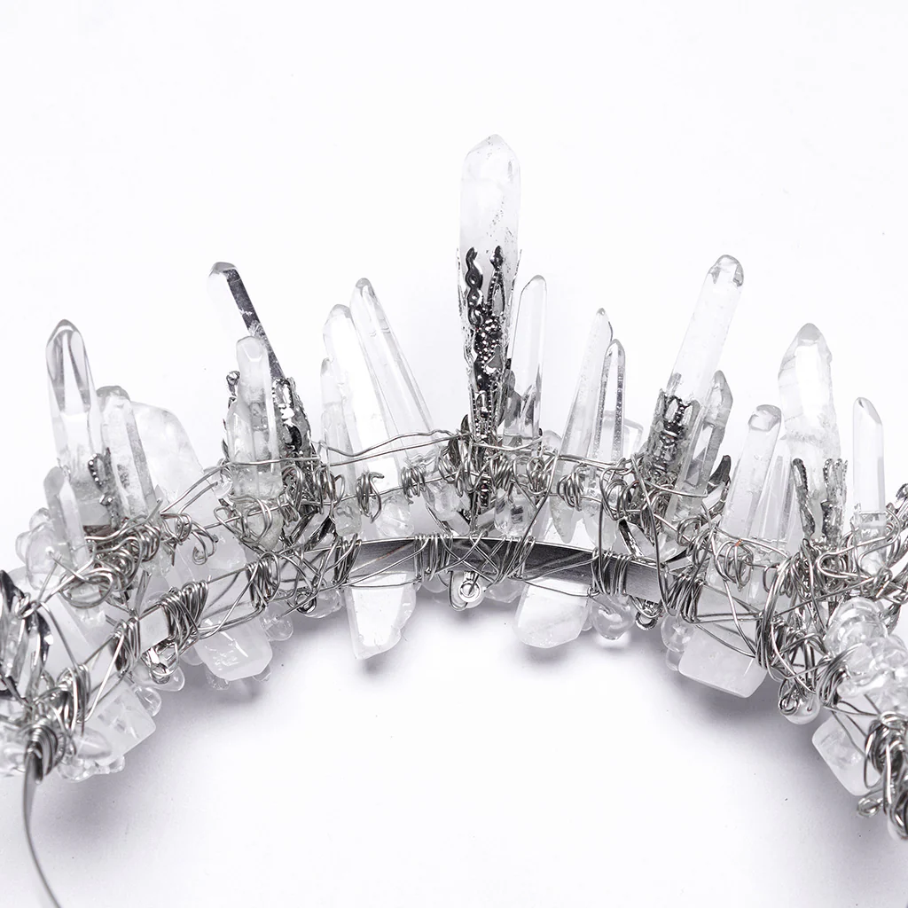WS-785FSF Gothic Accessories Crystal Crown Luxurious Fantasy Headpiece - Image 7
