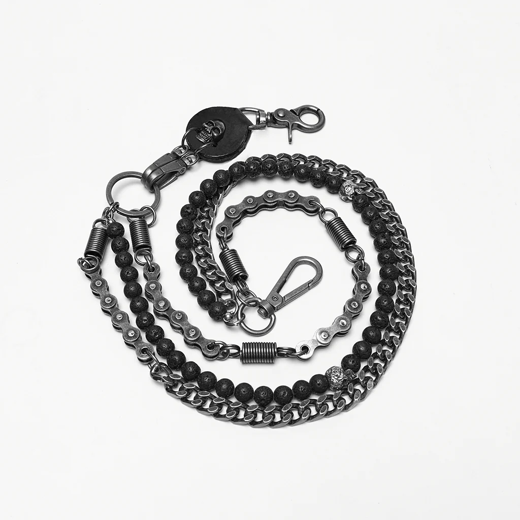 WS-788YDM Dual Chain Skull Clip Punk Accessories Belt Chain - Image 10