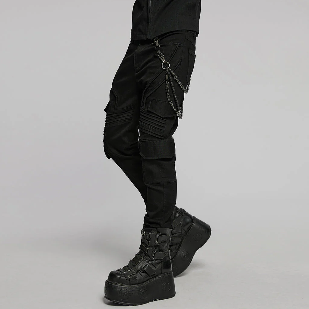 WS-788YDM Dual Chain Skull Clip Punk Accessories Belt Chain - Image 24