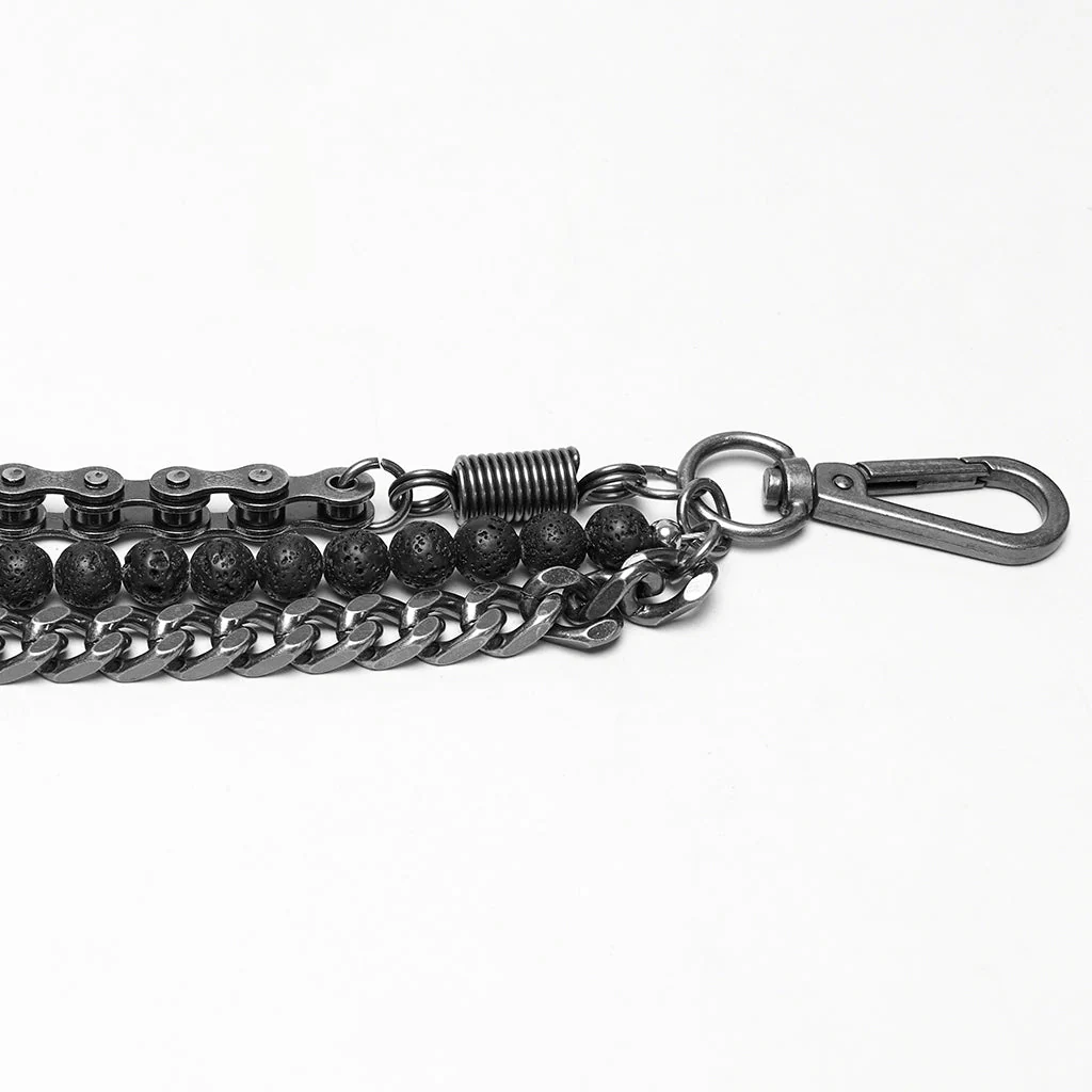 WS-788YDM Dual Chain Skull Clip Punk Accessories Belt Chain - Image 28