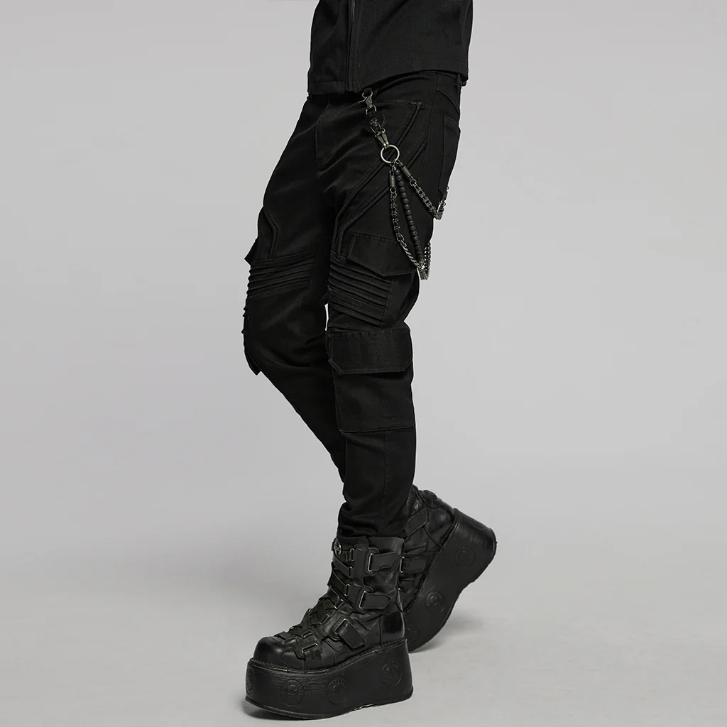 WS-788YDM Dual Chain Skull Clip Punk Accessories Belt Chain - Image 4