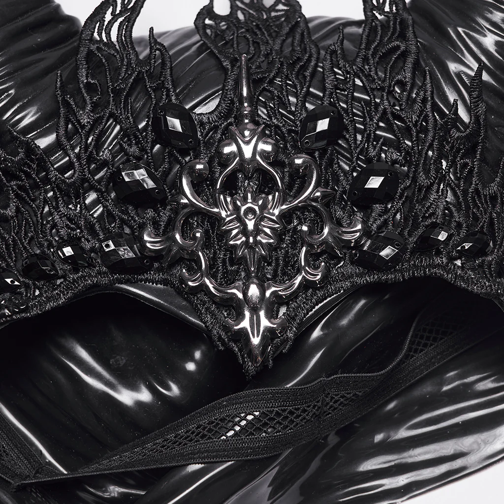 WS-792FSF Gothic Accessories Horned Headdress with Chain Fringe Details - Image 7