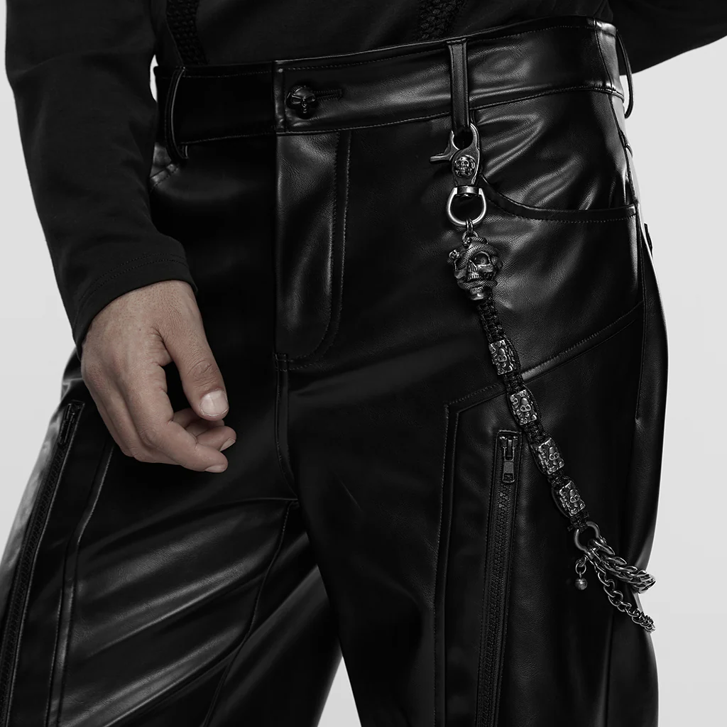 WS-839QTM Vintage Skull Chain Punk Accessories Multi-Layered Biker Wallet Chain - Image 4
