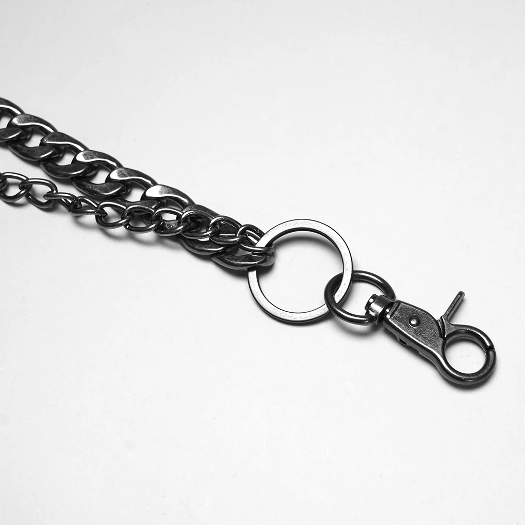 WS-839QTM Vintage Skull Chain Punk Accessories Multi-Layered Biker Wallet Chain - Image 9