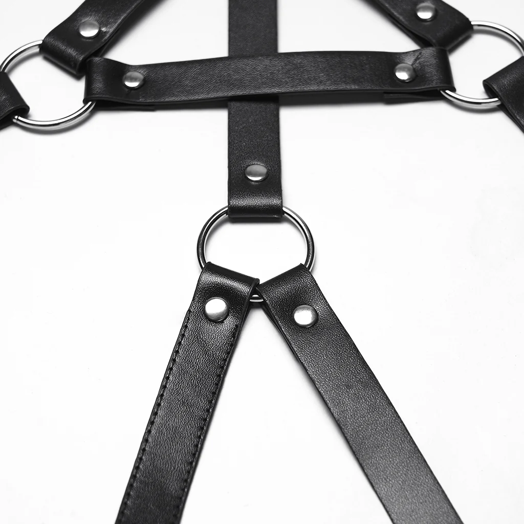 WS-841QTF Edgy Punk Accessories Bondage Strap Shorts with Skull Details - Image 10