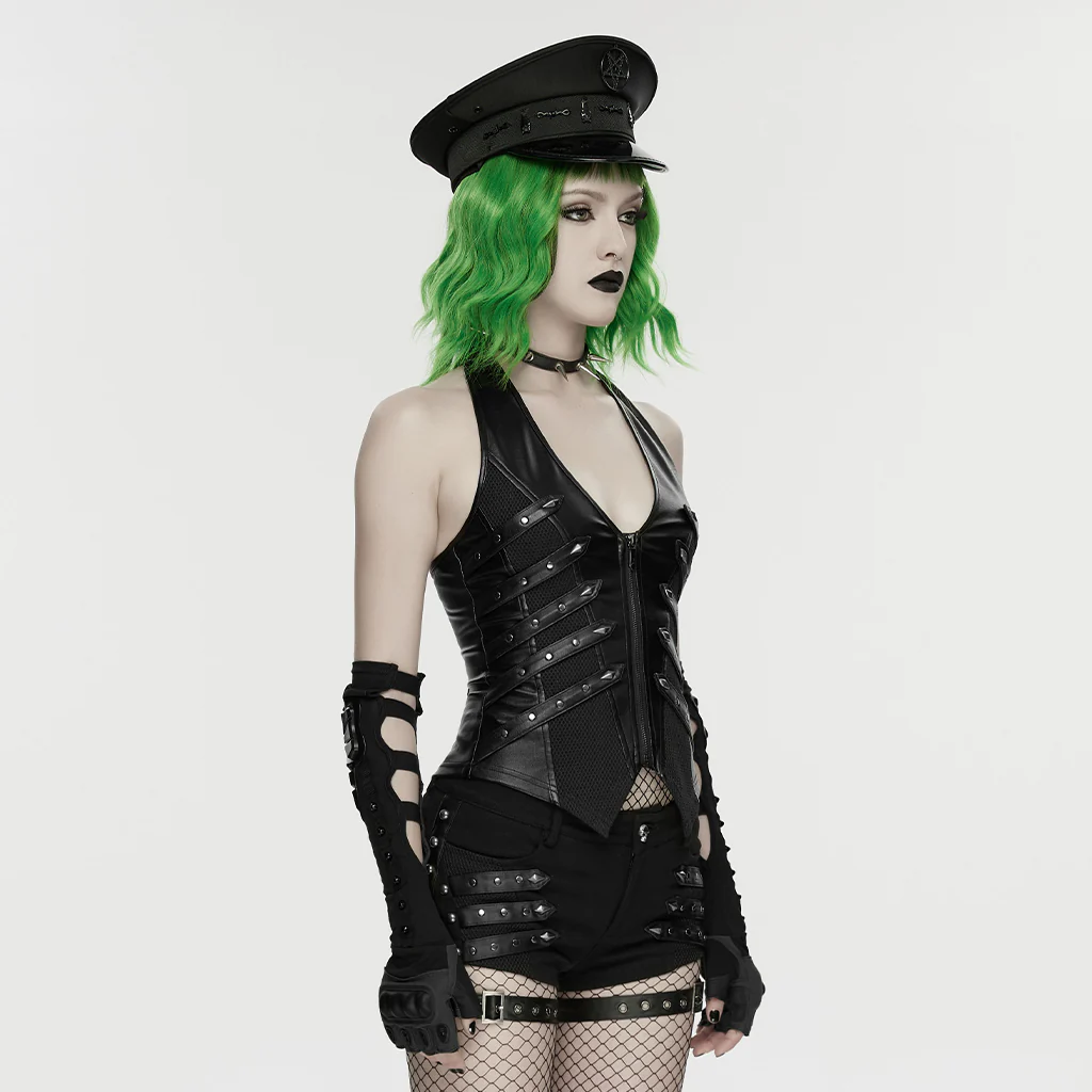 WS-851SSF Gothic Punk Accessories Cyber Arm Guards Steampunk Leg Warmers - Image 4