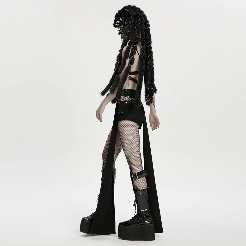 WS-865FSF Punk Accessories Masked Harness Outfit with Fur Dreads and Chains - Image 5