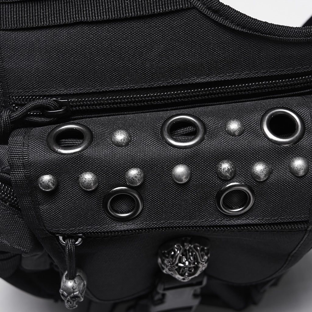WS-869BB Gothic Punk Skull Studded Waist Bag Hip Accessory - Image 10