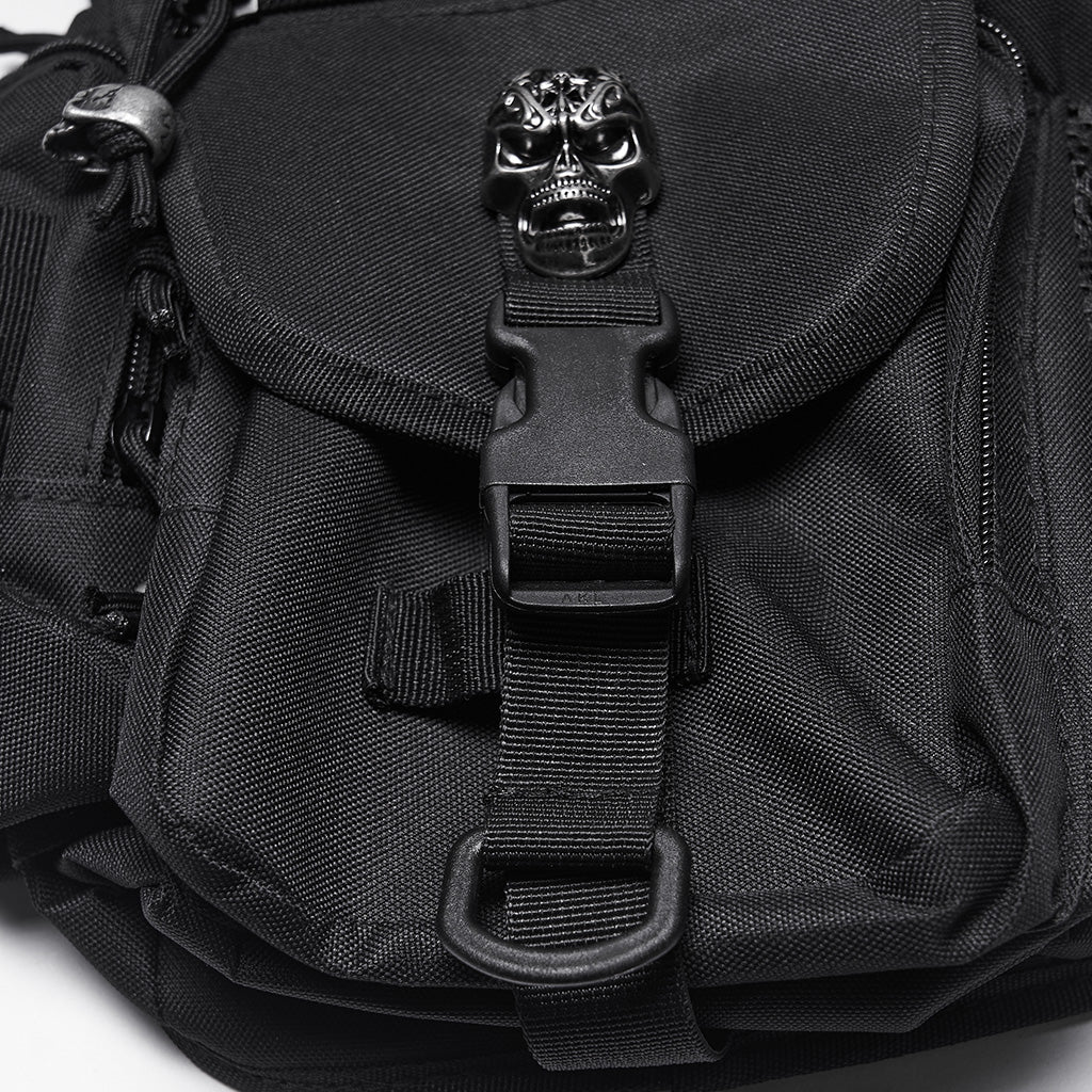WS-869BB Gothic Punk Skull Studded Waist Bag Hip Accessory - Image 8