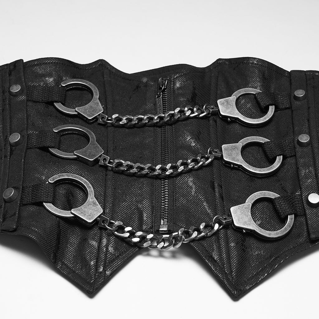 WS-880YDF Edgy Punk Corset with Chains and Laces Gothic Style - Image 6