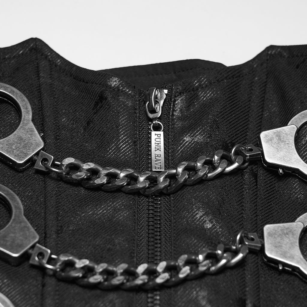 WS-880YDF Edgy Punk Corset with Chains and Laces Gothic Style - Image 7