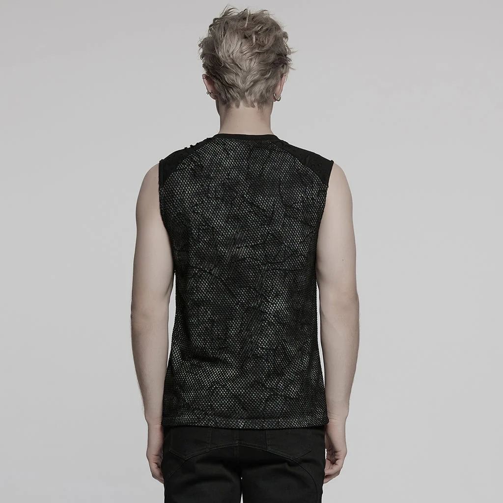 WT-1007BXM Edgy Punk Vests with Rivet Detailing and Chest Pocket Design - Image 24