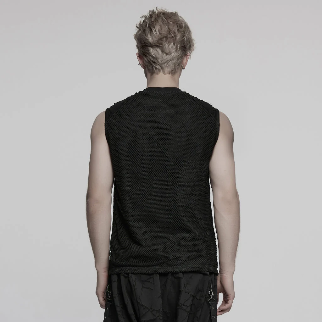 WT-1007BXM Edgy Punk Vests with Rivet Detailing and Chest Pocket Design - Image 33