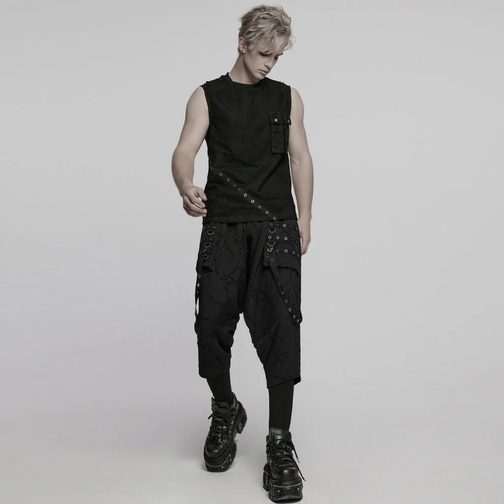 WT-1007BXM Edgy Punk Vests with Rivet Detailing and Chest Pocket Design - Image 53