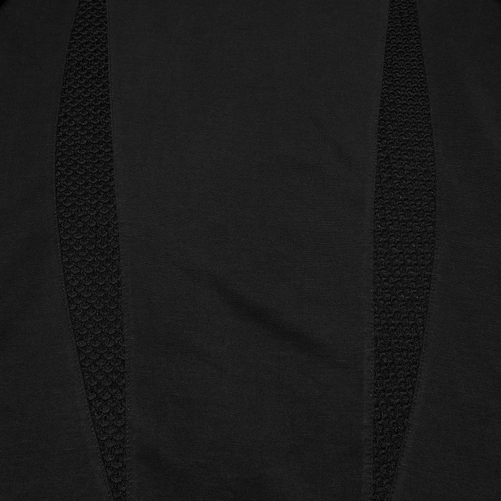 WT-1045TCM Edgy Black Long-Sleeve Punk T-Shirts with Shoulder Detail - Image 8