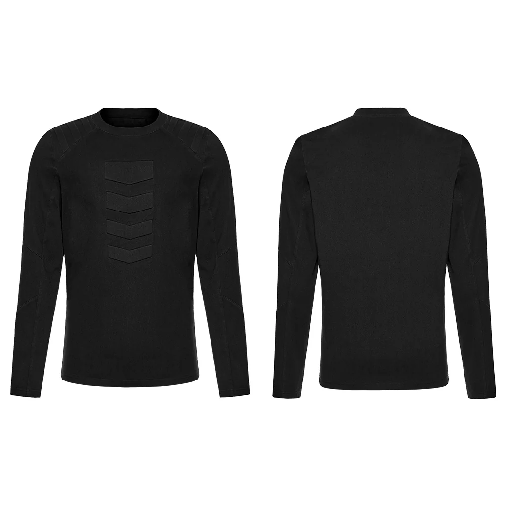 WT-1050TCM Gothic Punk T-Shirts Black Tactical Long Sleeve Tee - Image 6