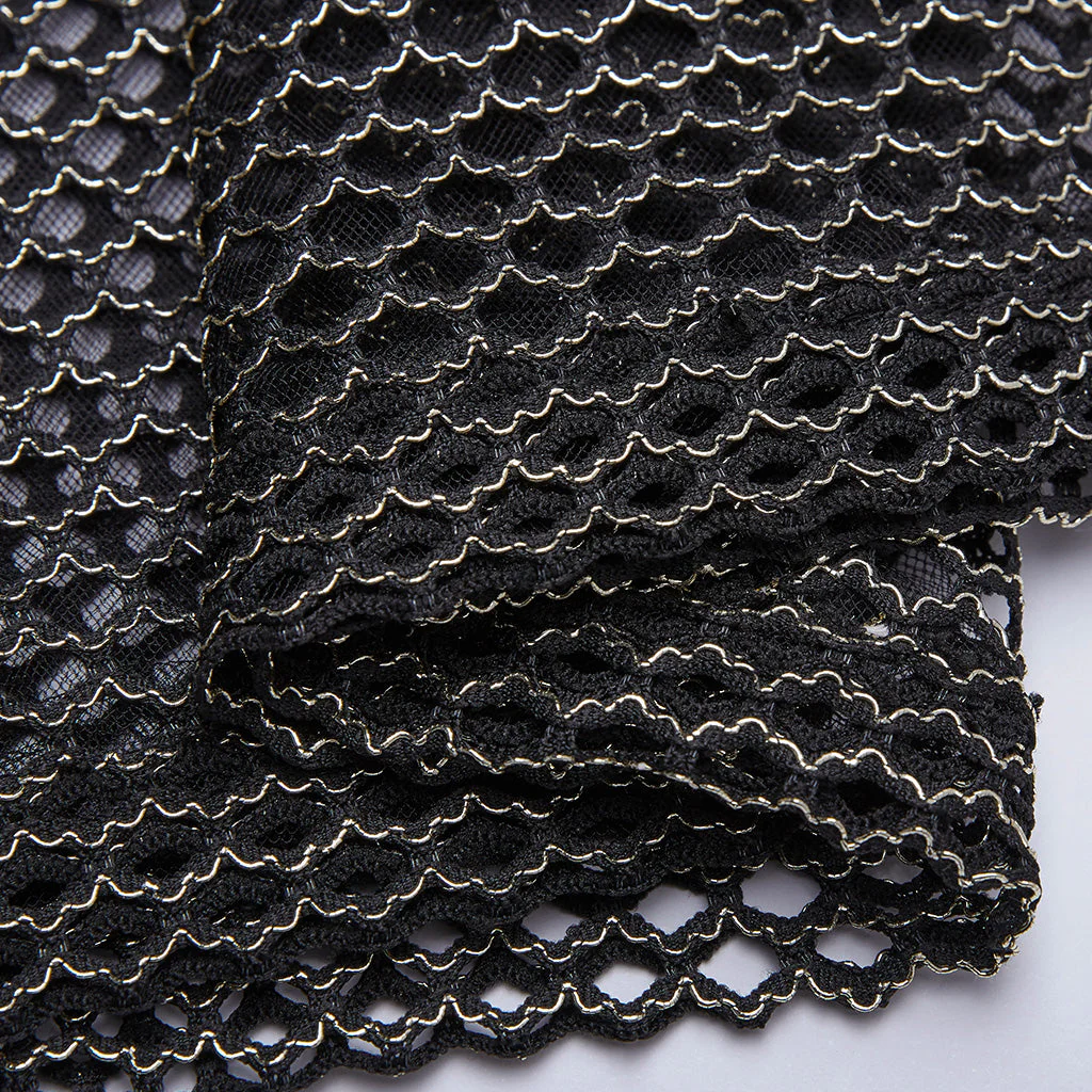 WT-620BXM Mens See-through Mesh Punk Vest with Studded Shoulders - Image 11
