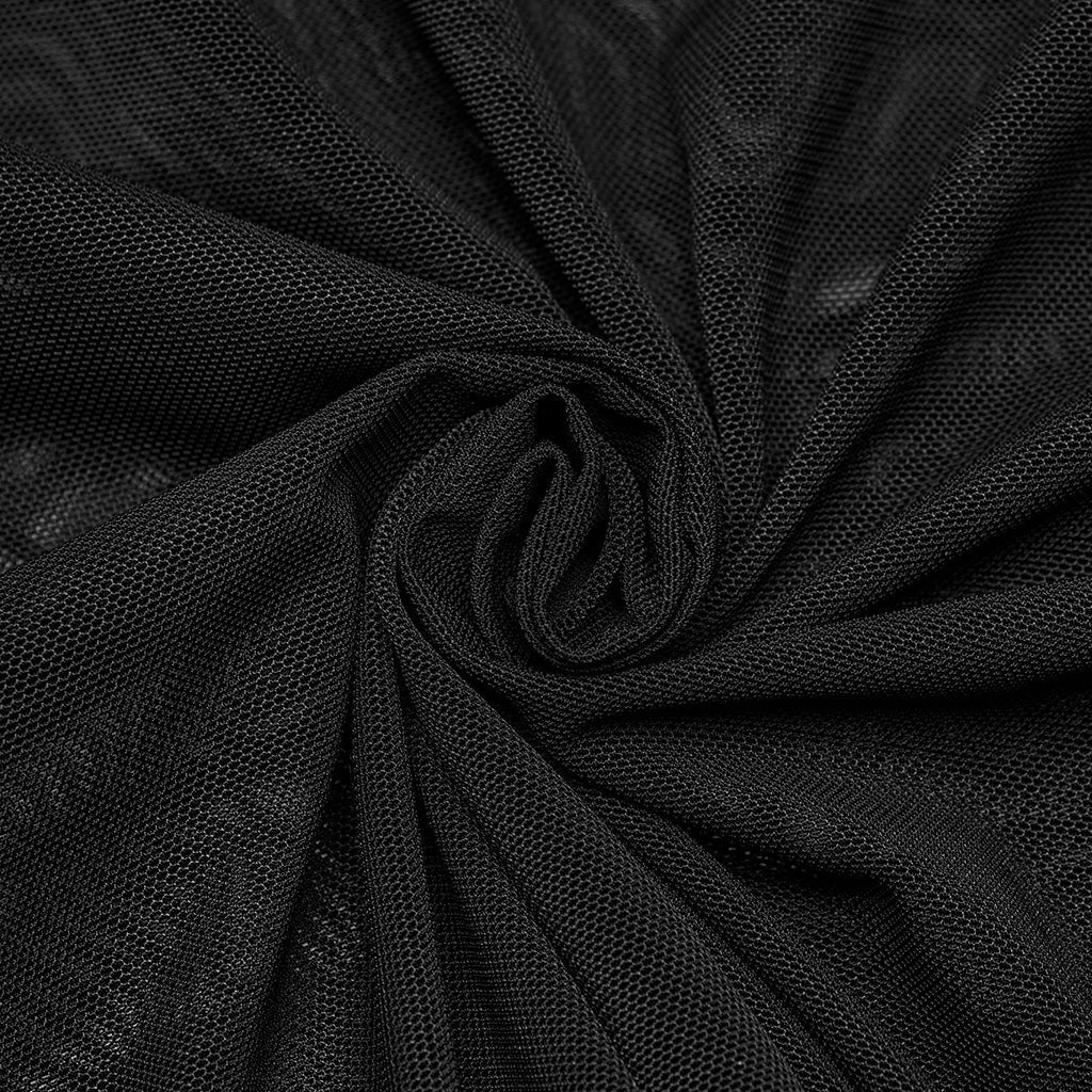 WT-800TCF Sheer Gothic Mesh Ruched Long Sleeve T-Shirt - Image 19