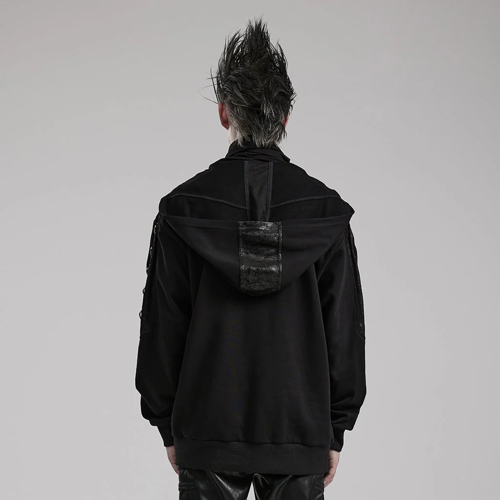 WT-844WYM Gothic Hooded Punk Sweater with Ring Accents - Image 14