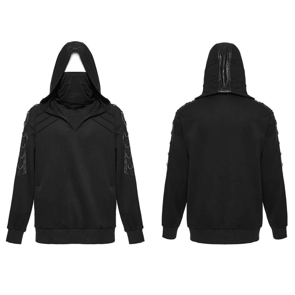 WT-844WYM Gothic Hooded Punk Sweater with Ring Accents - Image 16
