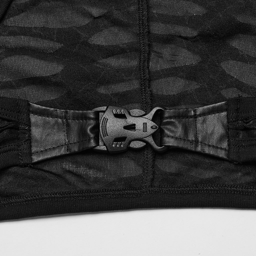 WT-867BXF Asymmetrical Punk Cutout Mesh Tank Top Edgy Fashion - Image 7