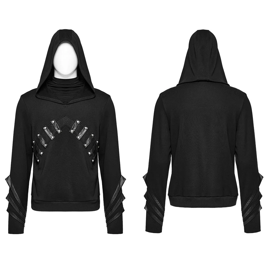 WT-889WYM Gothic Punk Sweater with Edgy Rivet Details - Image 14