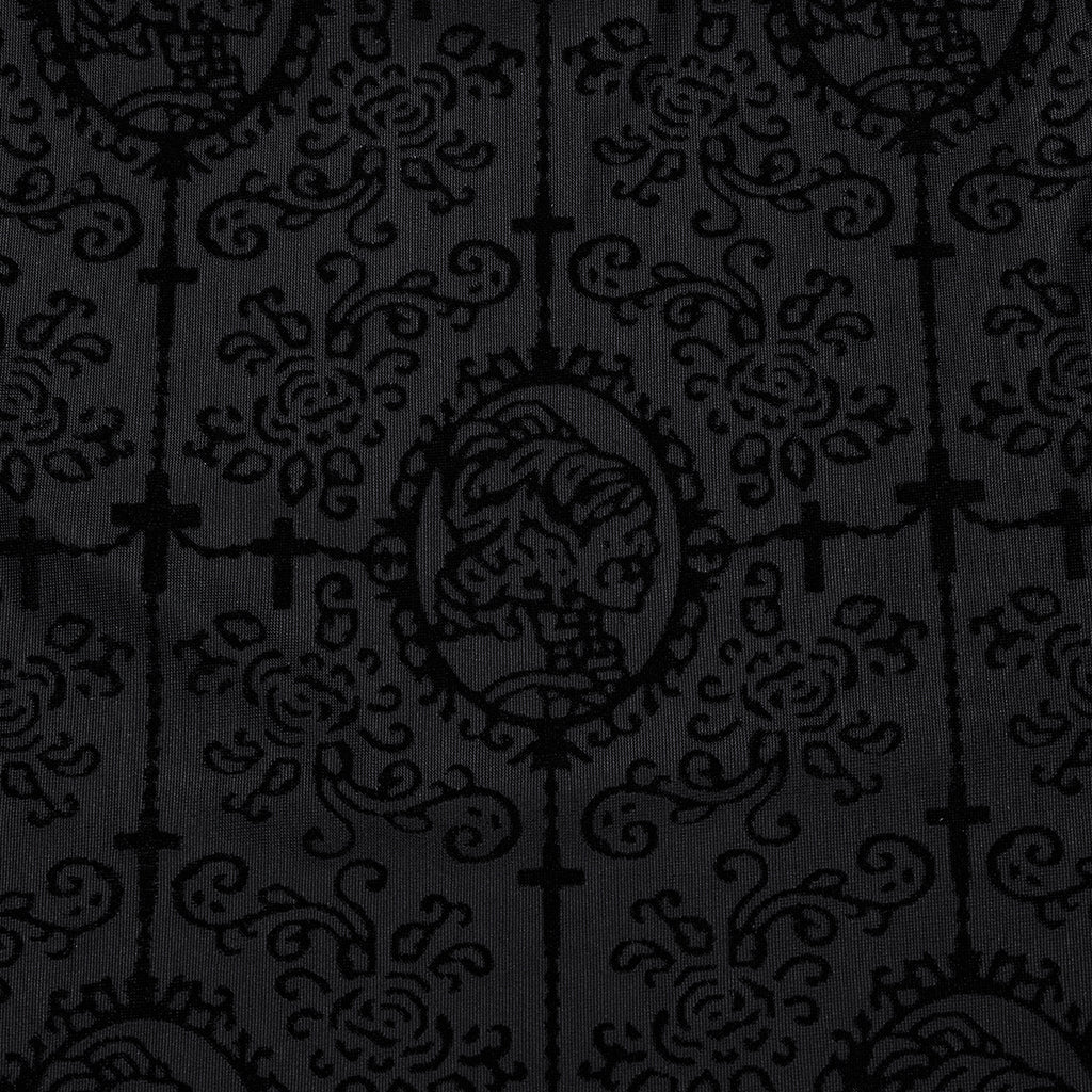 WT-890TCM Mens Gothic High Collar Lace Pattern T-Shirt - Image 8