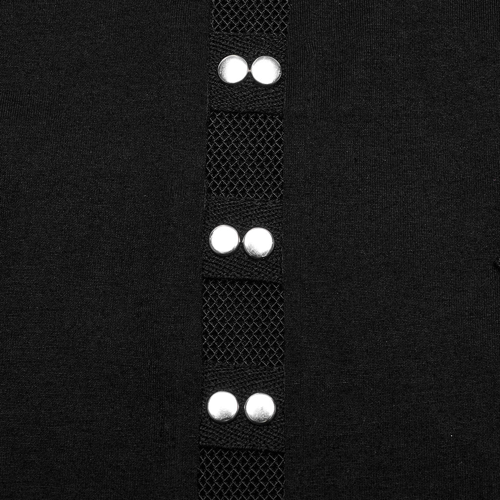 WT-899BXM Mens black Studded Gothic Punk Tank Top - Image 8
