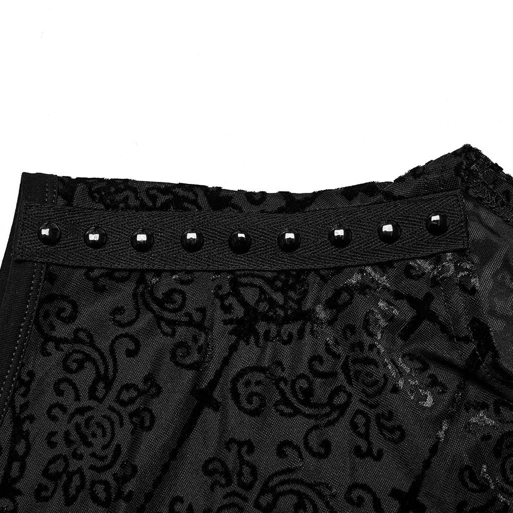WT-909BXM Dark Elegance Sleeveless Gothic Pattern Shirt - Image 7