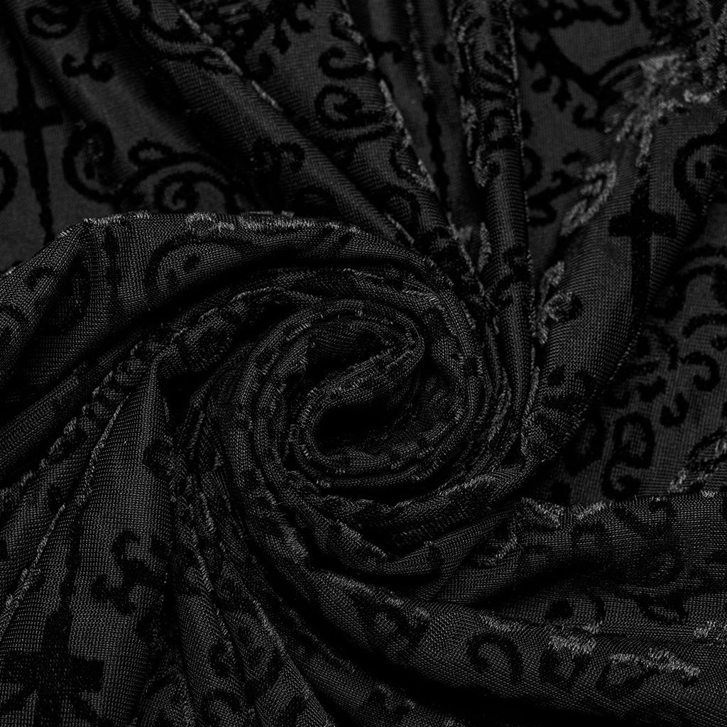WT-909BXM Dark Elegance Sleeveless Gothic Pattern Shirt - Image 9