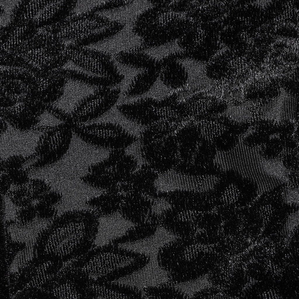 WT-912TCF Gothic Lace Velvet V-Neck Slim Fit Long Sleeve T-Shirt - Image 18