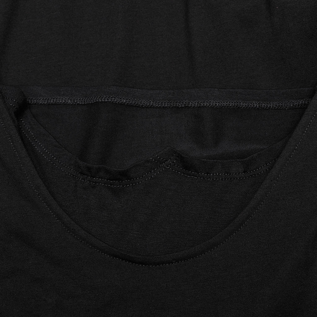 WT-916TCF Edgy Mesh Hooded black Punk T-Shirt with Intricate Patterns - Image 7