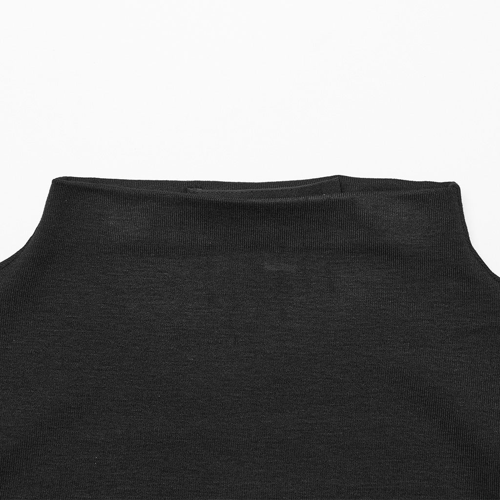 WT-917TCF Punk Long Sleeve Top Cutout Design Slim Fit black - Image 17
