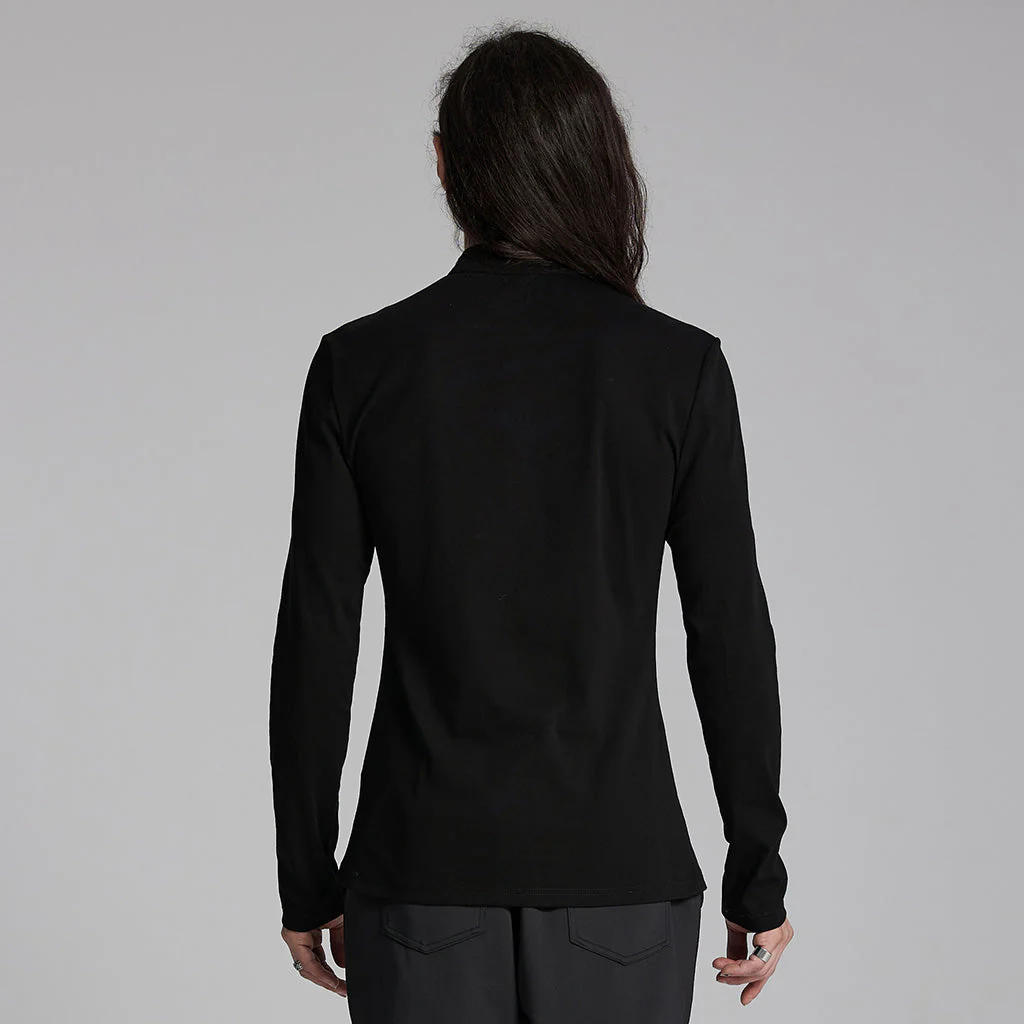 WT-939TCM Mens Black Buttoned Long Sleeve Punk T-Shirt - Image 4