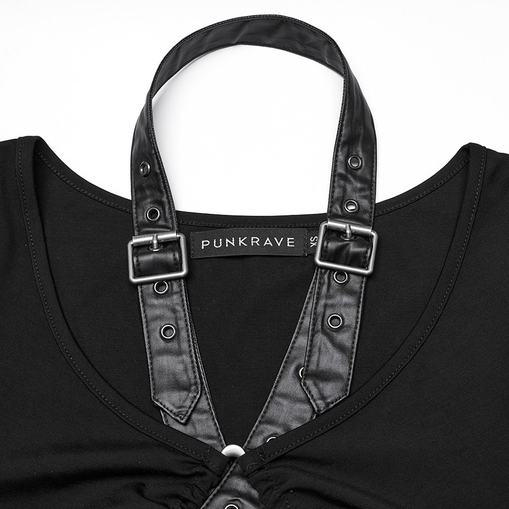 WT-962BXF Punk Vests Sleeveless Top with Strappy Harness Details - Image 25