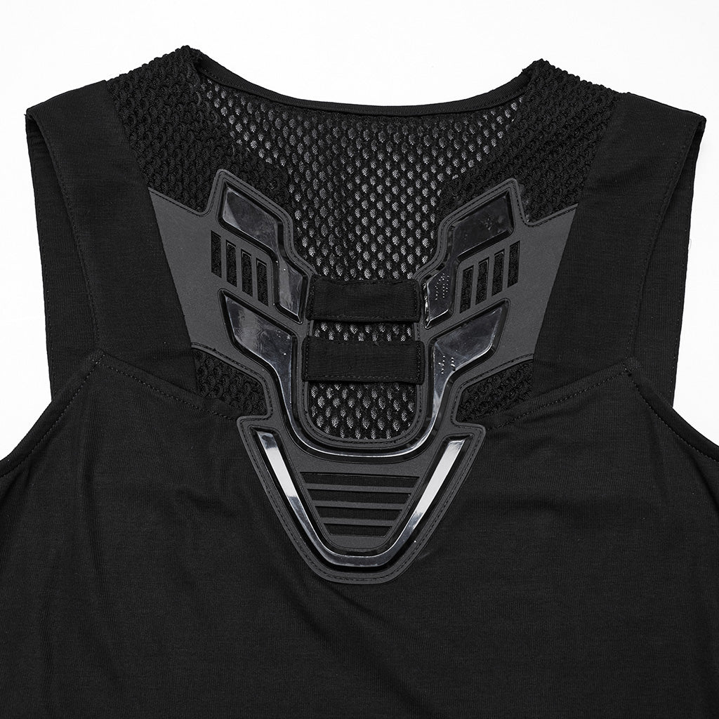 WT-994TDF Edgy Black Cutout Punk Vests Gothic Sleeveless Design - Image 7