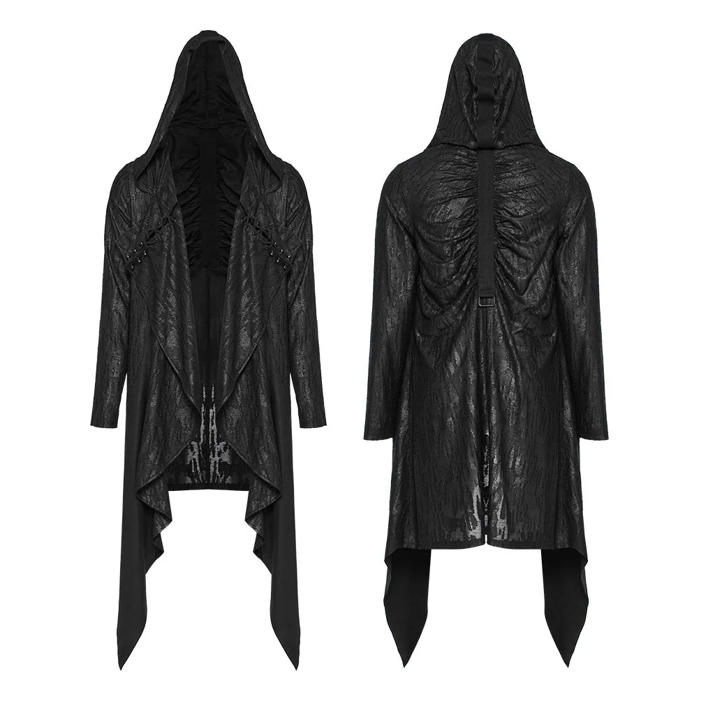 WY-1086DQM Punk Rave Gothic Asymmetrical Black Coat Dark Punk Rock Outerwear - Image 19