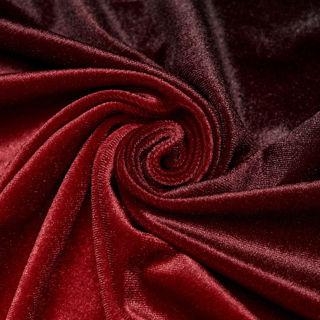 WY-1426DPF Velvet Gradient Hooded Gothic Coat With Lace Trim Detailing - Image 18