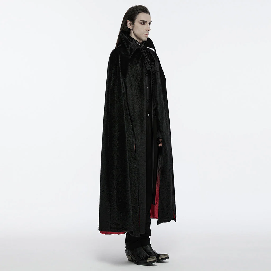 WY-1542DPM Elegant Gothic Cloak Hooded Black Red Lining??????????????????????????????????¡ì?????????????????? Sophisticated Style - Image 3