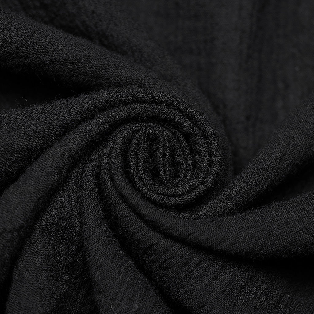 WY-1548CCM Mens Gothic Shirt Button-Up black Long Sleeve Cotton Fashion - Image 9