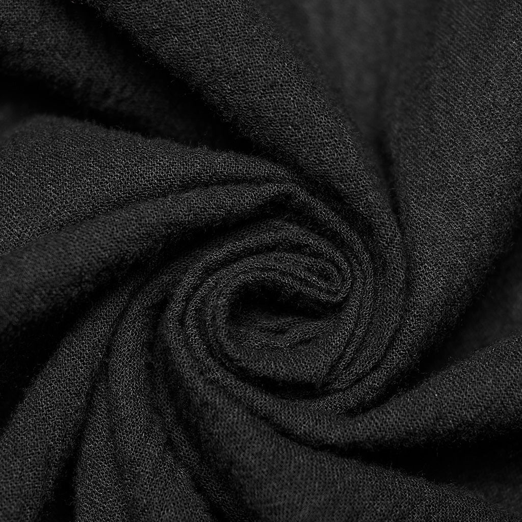 WY-1562CCM Punk Rave Gothic Ruffled black Shirt Vintage Victorian Style - Image 24