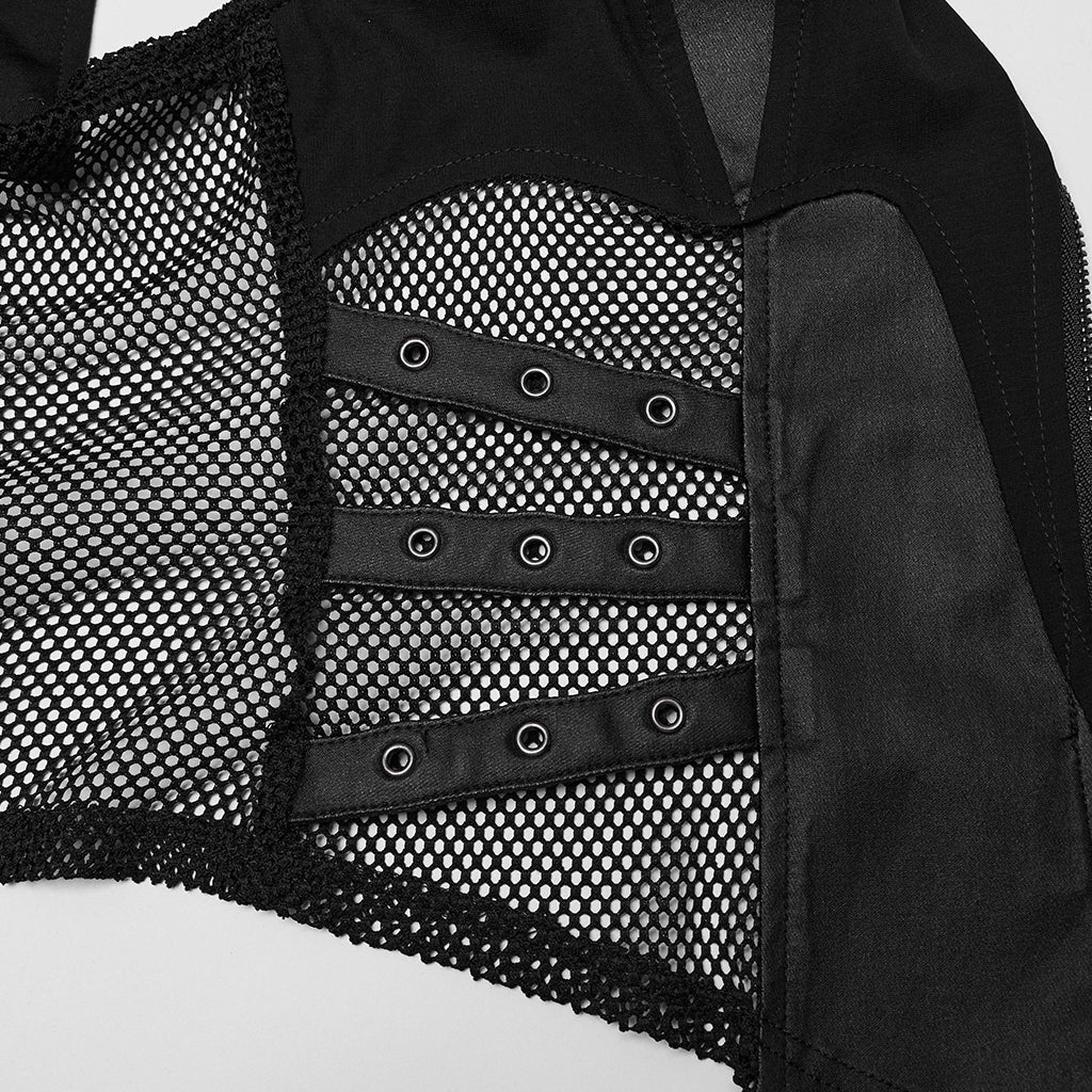 WY-1582MJF Edgy Gothic Punk Vest with Strap Detail and Zipper Closure - Image 19