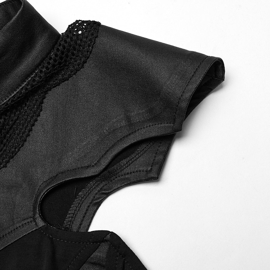WY-1582MJF Edgy Gothic Punk Vest with Strap Detail and Zipper Closure - Image 26