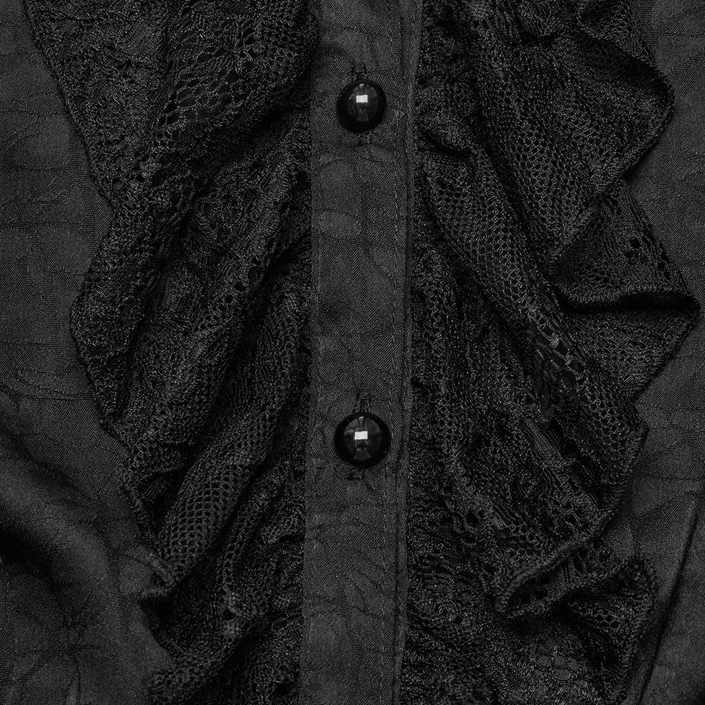 WY-1583CCF Punk Rave Gothic Shirt Victorian Lace Long Sleeve Blouse with Ruffle Detail - Image 20