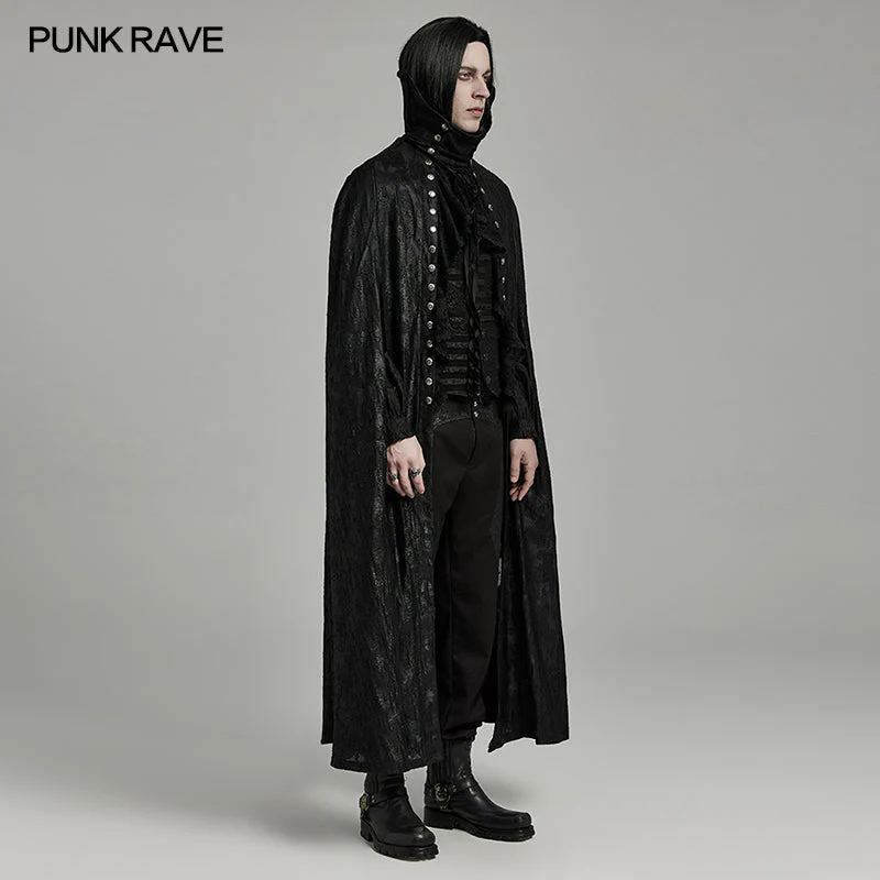 WY-1600DPM Gothic Vampire Cape Costume with Ornate Collar Design FALSE - Image 2
